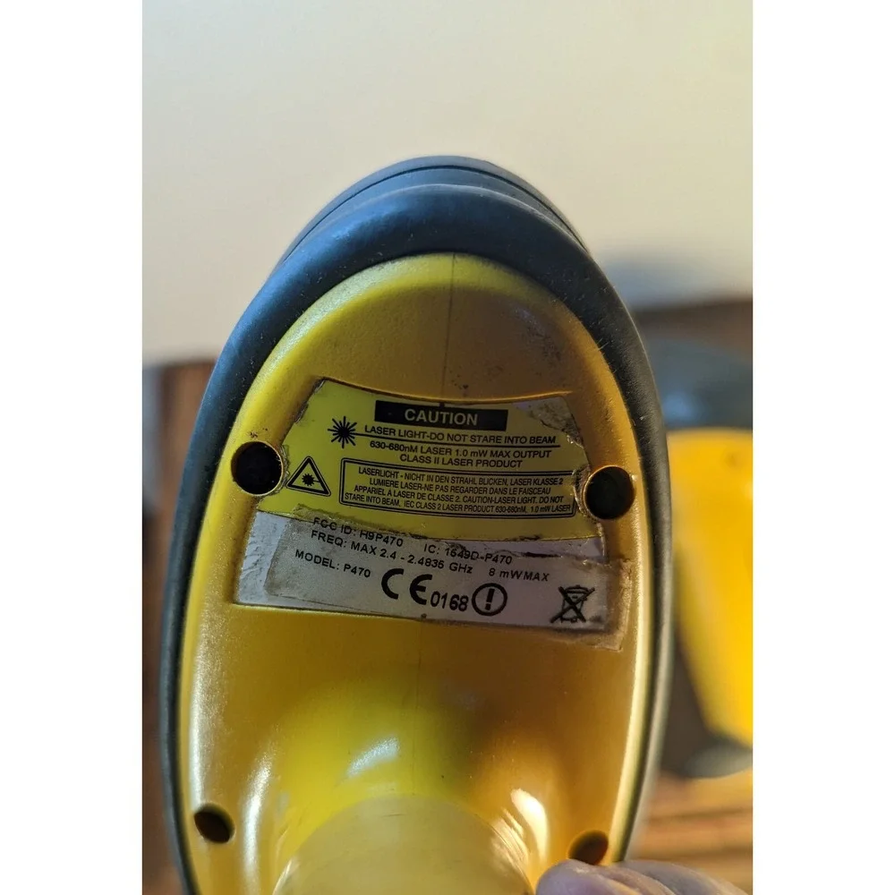 2X Symbol P470 Barcode Scanner Wireless W/ PL470 Base (1) & USB Tested